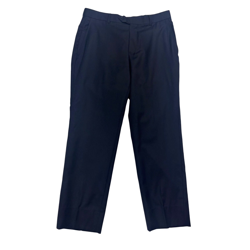 Brooks Brothers 34x29 Navy Blue Custom Tailored Dress Pants Trousers Flat Front
